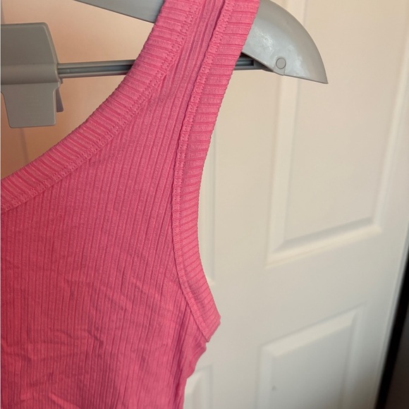 Pink One-Shoulder Ribbed Crop Top ASOS Size 6 NWOT - Picture 3 of 6